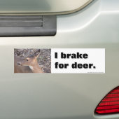 Autocollant De Voiture Je freine pour des cerfs communs (En voiture)