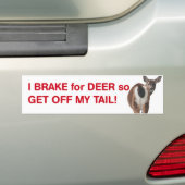 Autocollant De Voiture Je freine pour des cerfs communs ainsi obtenez (En voiture)