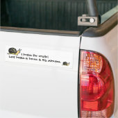 Autocollant De Voiture Je freine pour des escargots… (Sur camion)