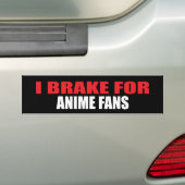 Autocollant De Voiture Je freine pour des fans d'Anime (En voiture)