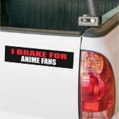 Autocollant De Voiture Je freine pour des fans d'Anime (Sur camion)