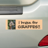 Autocollant De Voiture je freine pour des GIRAFES ! adhésif pour (En voiture)