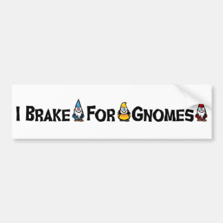 Autocollant De Voiture Je freine pour des gnomes