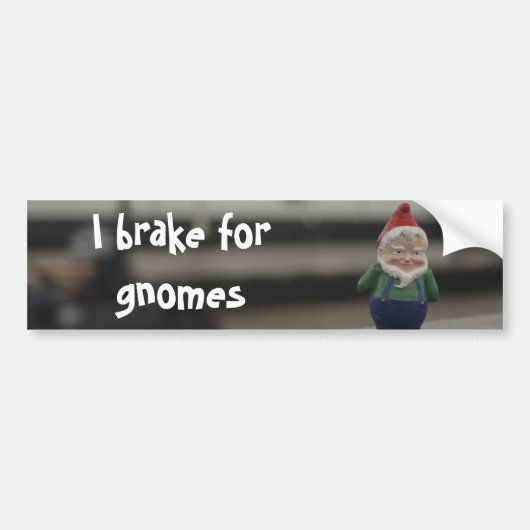 Autocollant De Voiture Je freine pour des gnomes (Devant)