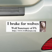 Autocollant De Voiture Je freine pour des loups (En voiture)