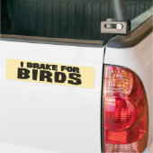 Autocollant De Voiture Je freine pour des oiseaux (Sur camion)