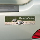 Autocollant De Voiture Je freine pour des tortues (En voiture)