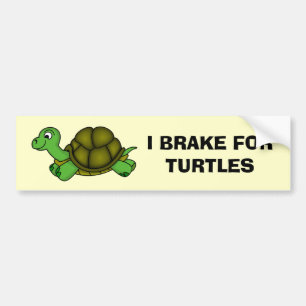 Autocollant De Voiture Je freine pour des tortues