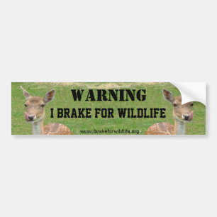 Autocollant De Voiture Je freine pour l'adhésif pour pare-chocs de faune