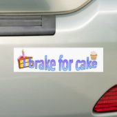 Autocollant De Voiture Je freine pour le gâteau (En voiture)