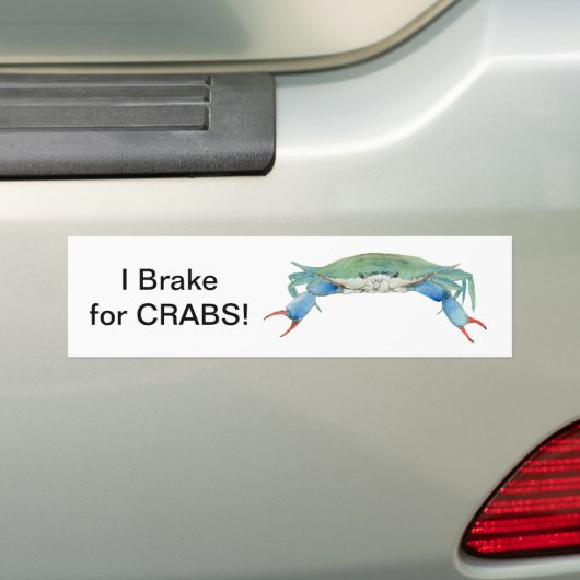 Autocollant De Voiture Je freine pour les CRABS ! (En voiture)