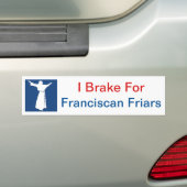 Autocollant De Voiture Je freine pour les moines franciscains (En voiture)
