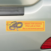 Autocollant De Voiture Je freine pour les serpents (En voiture)