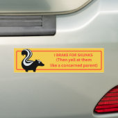 Autocollant De Voiture Je freine pour les skunks (En voiture)