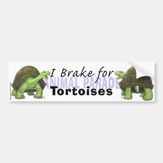 Autocollant De Voiture Je freine pour les tortues (Devant)