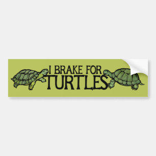 Autocollant De Voiture Je freine pour les tortues