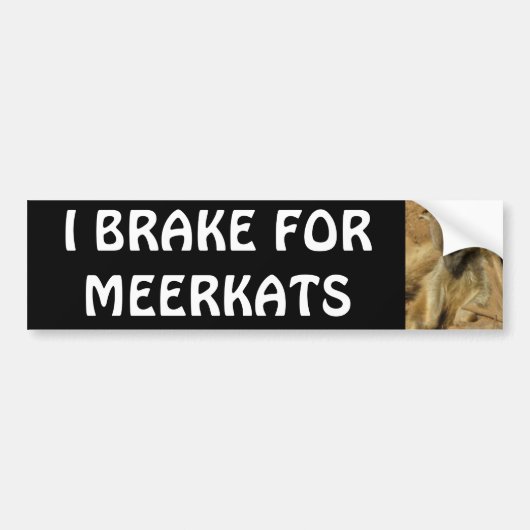 AUTOCOLLANT DE VOITURE JE FREINE POUR MEERKATS (Devant)