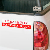 Autocollant De Voiture Je freine pour Pastafarians (Sur camion)