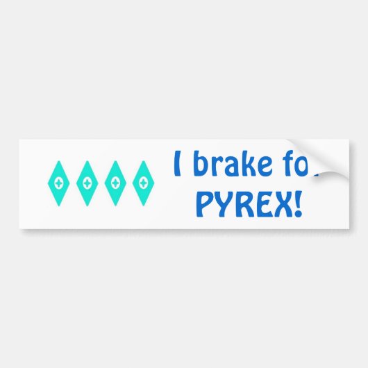 Autocollant De Voiture Je freine pour Pyrex (le motif de yeux) (Devant)