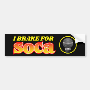 AUTOCOLLANT DE VOITURE JE FREINE POUR SOCA