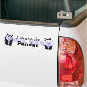 Autocollant De Voiture Je freine pour Sticker pare-chocs Pandas (Sur camion)