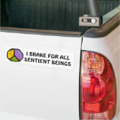 AUTOCOLLANT DE VOITURE JE FREINE POUR TOUS LES ÊTRES SENSIBLES (Sur camion)