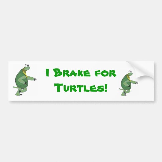 Autocollant De Voiture Je freine pour Turtles Bumper Sticker (Devant)