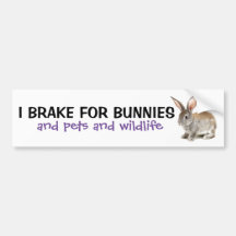 Je Freins Pour Bumper Sticker Bunnies