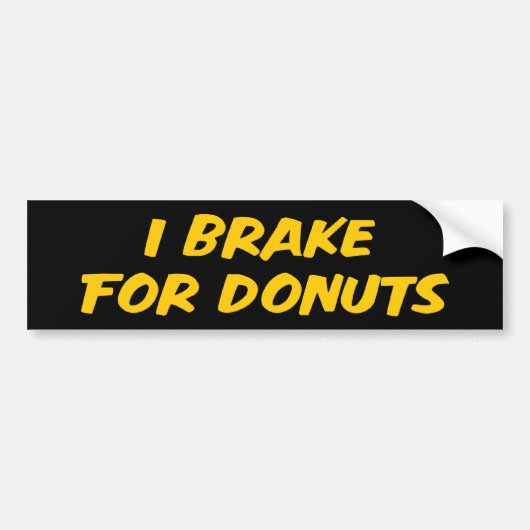 Autocollant De Voiture Je Freins Pour Bumper Sticker De Donuts (Devant)