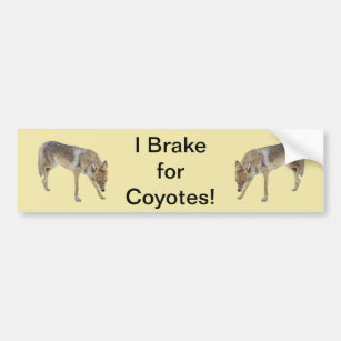 Autocollant De Voiture Je Freins Pour Les Coyotes