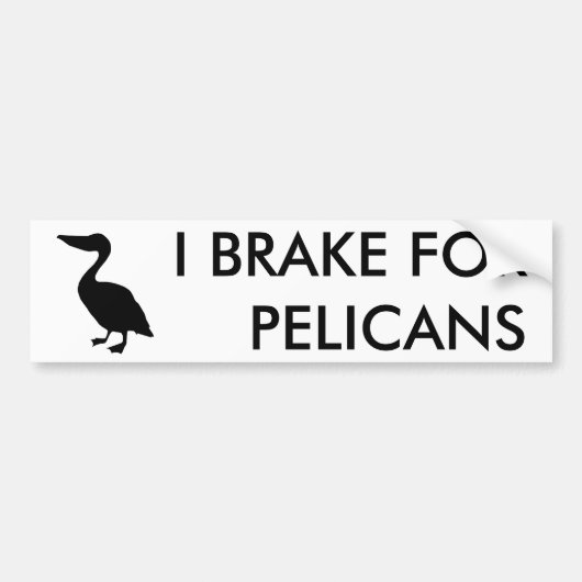 Autocollant De Voiture JE FREINS POUR Sticker À Bumper PELICANS (Devant)