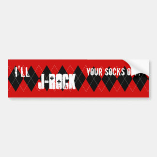 Autocollant De Voiture Je J-Rock vos chaussettes !