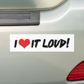 Autocollant De Voiture Je L'Aime Sticker Bumper Loud (En voiture)