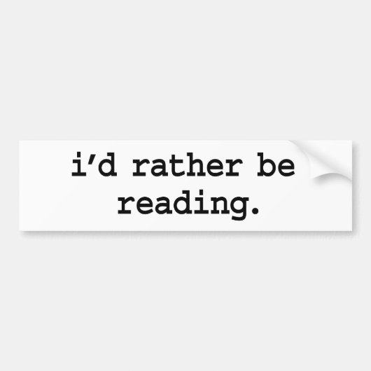 Autocollant De Voiture je lirais plutôt (Devant)