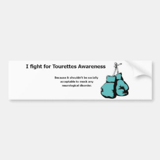 Autocollant De Voiture Je lutte pour la conscience de Tourettes