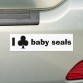 Autocollant De Voiture Je matraque des bébés phoques (En voiture)