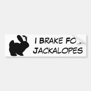 Autocollant De Voiture Je me casse pour Jackalopes - noir solide