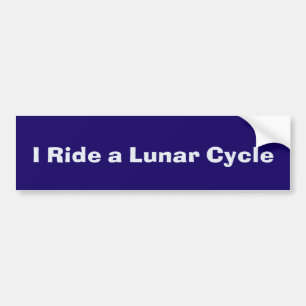Autocollant De Voiture Je monte un cycle lunaire Bumpersticker