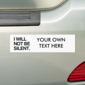 AUTOCOLLANT DE VOITURE JE NE SERAI PAS SILENCIEUX (En voiture)