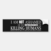 Autocollant De Voiture Je ne suis pas adhésif pour pare-chocs honteux (Devant)