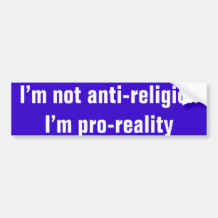 Autocollant De Voiture Je ne suis pas anti-religion que je suis