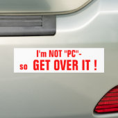 Autocollant De Voiture Je ne suis pas bumpersticker de "PC" (En voiture)