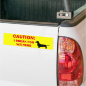 Autocollant De Voiture Je Passe Pour Les Weiners (Sur camion)