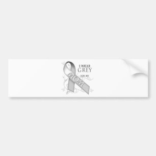 Autocollant De Voiture Je porte le gris pour ma maman