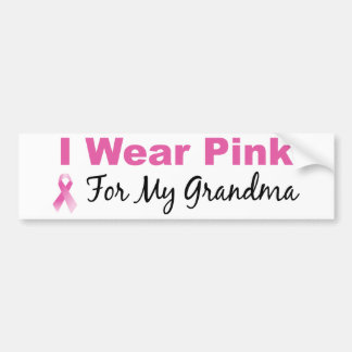 Autocollant De Voiture Je porte le rose pour ma grand-maman