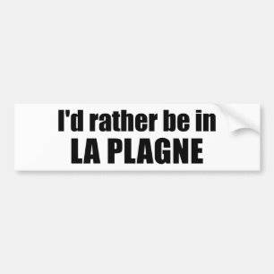 Autocollant De Voiture Je préférerais être à La Plagne France