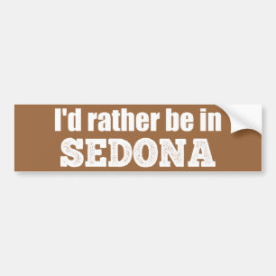 Autocollant De Voiture Je préférerais être à Sedona