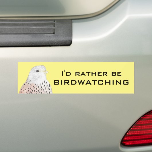 Autocollant De Voiture Je Préférerais Être Observateur D'Oiseaux (En voiture)