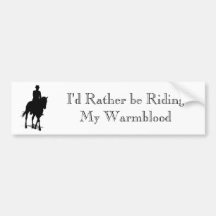 Autocollant De Voiture Je Préférerais Monter Mon Sticker Bumper Warmblood