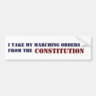 AUTOCOLLANT DE VOITURE JE PRENDS MES ORDRES DE MARCHE DE, CONSTITUTION